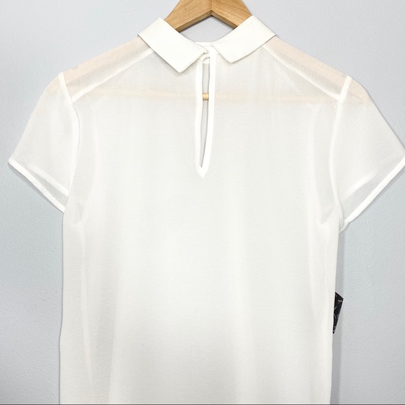 NASTY GAL sheer mod bod collared blouse SM - Picture 10 of 16